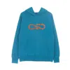 Propaganda Men's Lightweight Hooded Sweatshirt Logo Flame Hoodie Turquoise In Turquoise