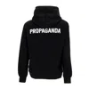 Propaganda Men's Lightweight Hooded Sweatshirt Logo Hoodie Black In Black