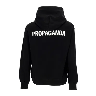 Propaganda Men's Lightweight Hooded Sweatshirt Logo Hoodie Black