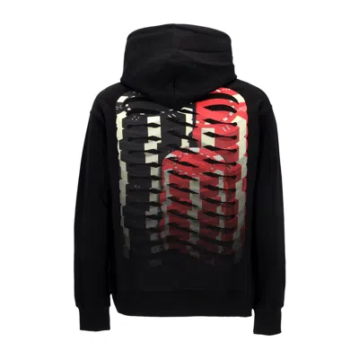 Propaganda Men's Lightweight Hooded Sweatshirt Ribs Blind Hoodie Black