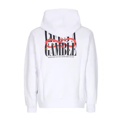 Propaganda Men's Lightweight Hooded Sweatshirt Roulette Hoodie White
