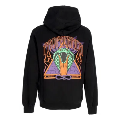 Propaganda Men's Lightweight Hooded Sweatshirt Triangle Cobrahm Hoodie Black