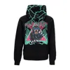 Propaganda Men's Lightweight Hooded Sweatshirt Triangle Panther Hoodie Black In Black