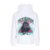 Propaganda Men's Lightweight Hooded Sweatshirt Triangle Panther Hoodie White In White