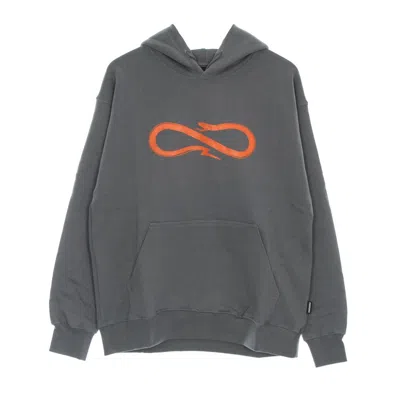 Propaganda Men's Lightweight Hooded Sweatshirt With Orange Logo Hoodie Grey/orange