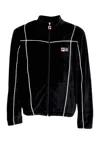 Propaganda Men's Suit Jacket Pes Potosi Manno Velour Jacket X Fila Black In Black