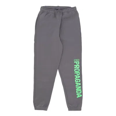 Propaganda Men's Sweatpants Tracksuit Trousers Vertical Logo Sweatpant Grey