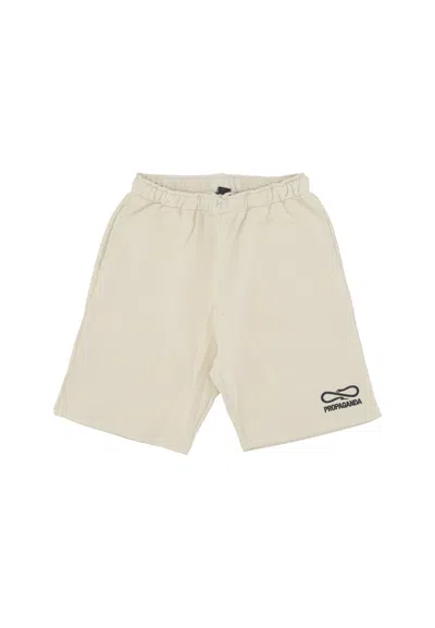 Propaganda Men's Tracksuit Shorts Logo Embroidery Sweatshort Gravel