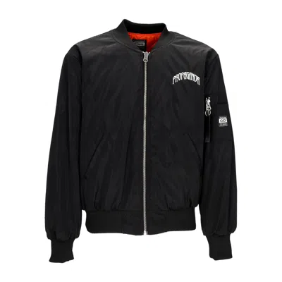 Propaganda Men's Triangle Web Bomber Jacket Black