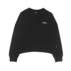 Propaganda Women's Cropped Crewneck Sweatshirt Logo Crewneck In Black
