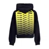 Propaganda Women's Cropped Hoodie Ribs Crop Hoodie Black/yellow In Black/yellow