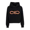 Propaganda Women's Lightweight Cropped Hoodie Logo Crop Top Hoodie Black In Black