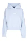 Propaganda Women's Lightweight Cropped Hoodie W Ribs Crop Top Hoodie Sky In Sky