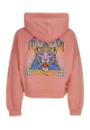 Propaganda Women's Short Hoodie W Triangle Jaguar Croptop Hoodie Clay In Clay