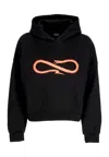 Propaganda Women's Short Hoodie W Woman Logo Croptop Hoodie Black In Black