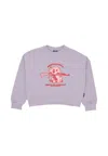 Propaganda Women's Sweatshirt W Puppy Croptop Crewneck Dusk In Dusk
