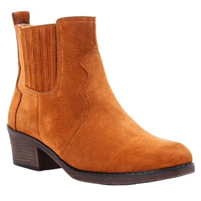 Propã©t Propet Reese Wfx145lcopn-11 Boot Women's Us 9.5 Brown Suede Ankle Bootie Khd1022