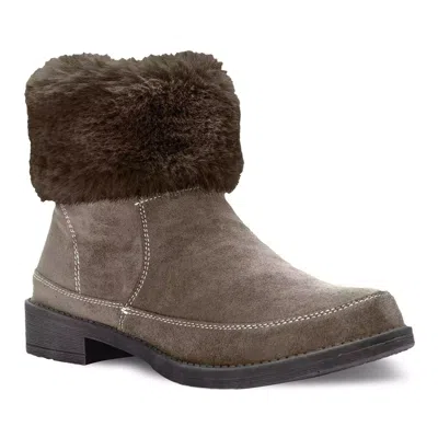 Propã©t Propet Tabitha Bootie Women's Brown Faux Fur Collar Ankle Boots Rhs7025