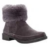 Propã©t Propet Tabitha Wfv035pgry Boots Women's Gray Faux Fur Round Toe Ankle Jobb1161 In Gray