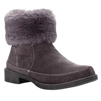 Propã©t Propet Tabitha Wfv035pgry Boots Women's Gray Faux Fur Round Toe Ankle Jobb1161