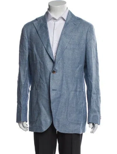 Pre-owned Proper Cloth Hemp Denim Jacket In Blue