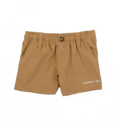 Properly Tied Kids' Boy's Mallard Shorts In Camel In Brown