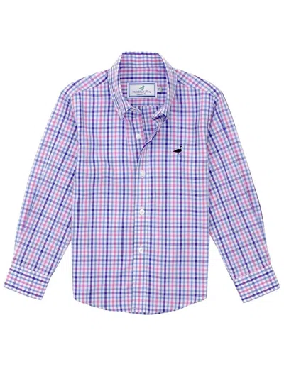 Properly Tied Kids' Boy's Seasonal Sportshirt In Blueberry