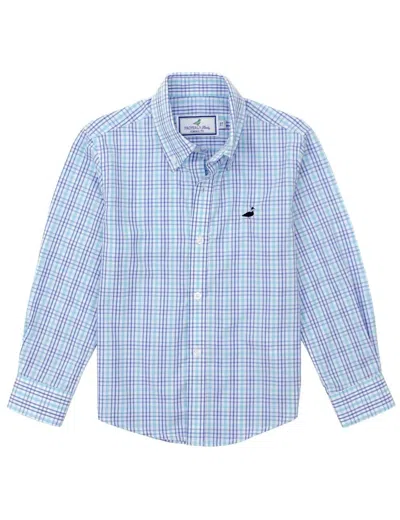 Properly Tied Kids' Boy's Seasonal Sportshirt In Deane Check In Blue