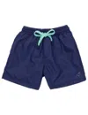 Properly Tied Boy's Wavechaser Swim Trunk In Blue Onyx In Multi