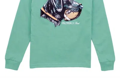 Properly Tied Kids' Boys' Long Sleeve Tee In Ivy Good Catch In Multi