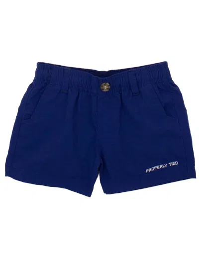 Properly Tied Kids' Boys Mallard Short In Marine Navy In Blue