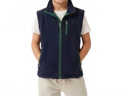 Properly Tied Kids' Highland Full Zip Vest In Navy In Blue