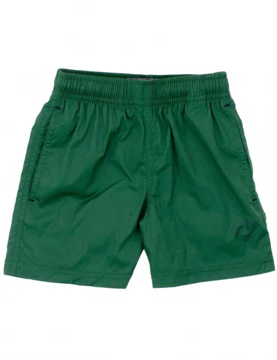 Properly Tied Kids' Drifter Shorts In Pine In Green