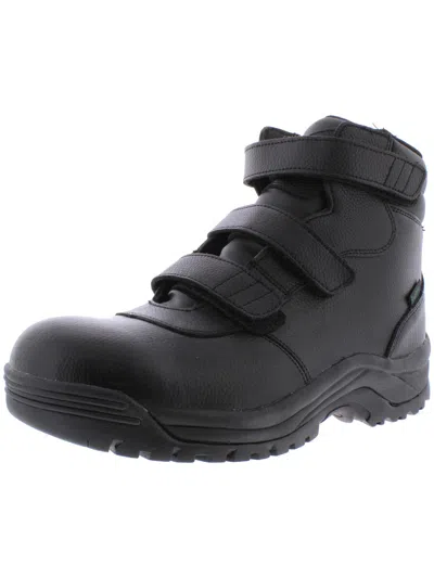 Propét Cliff Walker Mens Leather Waterproof Work Boots In Black