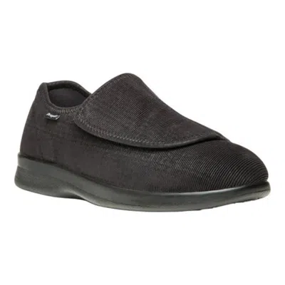 Propét Cush N Foot Slippers Mens Black Corduroy Slip On Shoes Htat1119