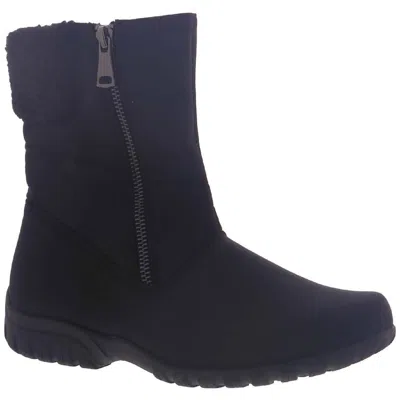 Propét Dani Mid Womens Faux Fur Ankle Winter & Snow Boots In Black