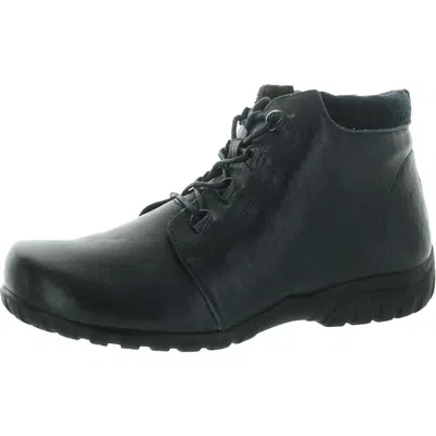 Propét Delaney Womens Leather Zip-up Ankle Boots In Blue