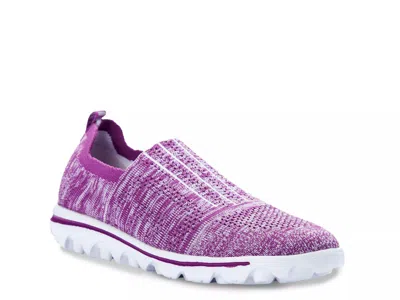 Propét Propet Extra Wide Width Travelactiv Stretch Slipon Sneaker In Purple