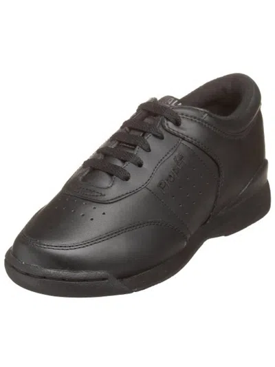 Propét Life Walker Womens Leather Athletic Walking Shoes In Black