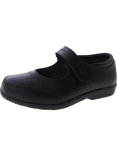 Propét Mary Ellen Womens Leather Adjustable Mary Janes In Black