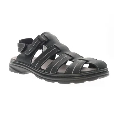 Propét Men's Hunter Leather Sandals In Black