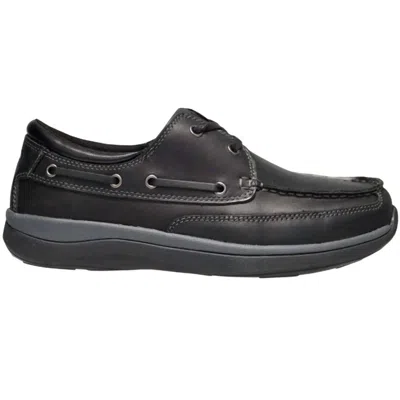 Propét Men's Pomeroy Orthopedic Boat Shoe In Black