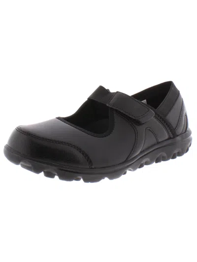 Propét Onalee Womens Leather Slip On Mary Janes In Black