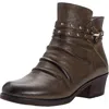 Propét Roxie Womens Leather Studded Booties In Brown