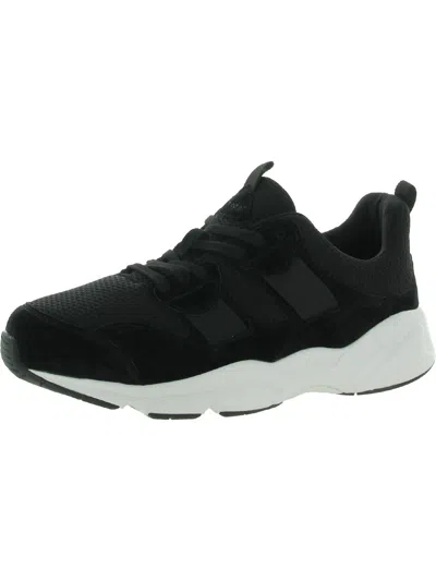 Propét Stability Stratum Mens Leather Lace Up Athletic And Training Shoes In Black