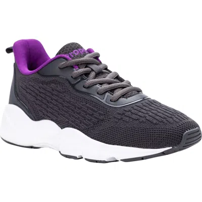 Propét Stability Strive Sneaker In Grey/purple Fabric