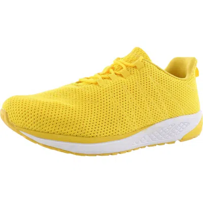 Propét Tour Knit Womens Lace-up Fitness Athletic Shoes In Yellow