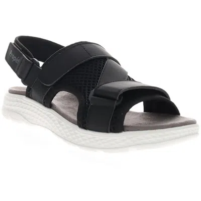 Propét Travelactive Sport Womens Open Toe Adjustable Slingback Sandals In Black