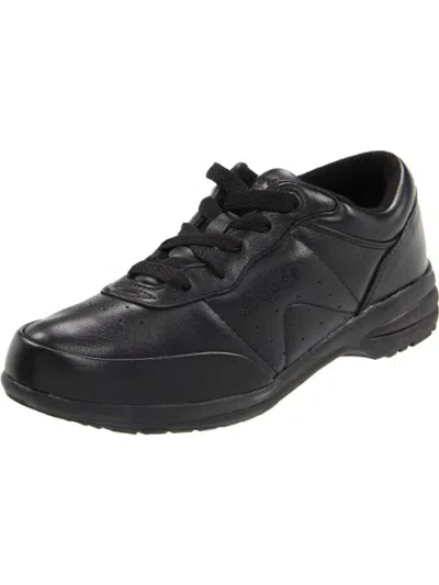 Propét Washable Walker Womens Leather Lace Up Walking Shoes In Black