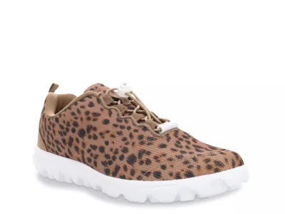 Propét Propet Wide Width Travelactive Safari Sneaker In Brown